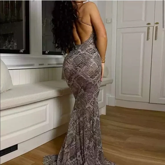 Dresses | Snake Skin Maxi Dress | Poshmark